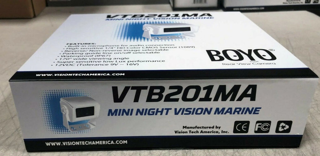 Boyo & Vision Tech HD Backup Camera with Night Vision & Microphone Marine Universal Mount