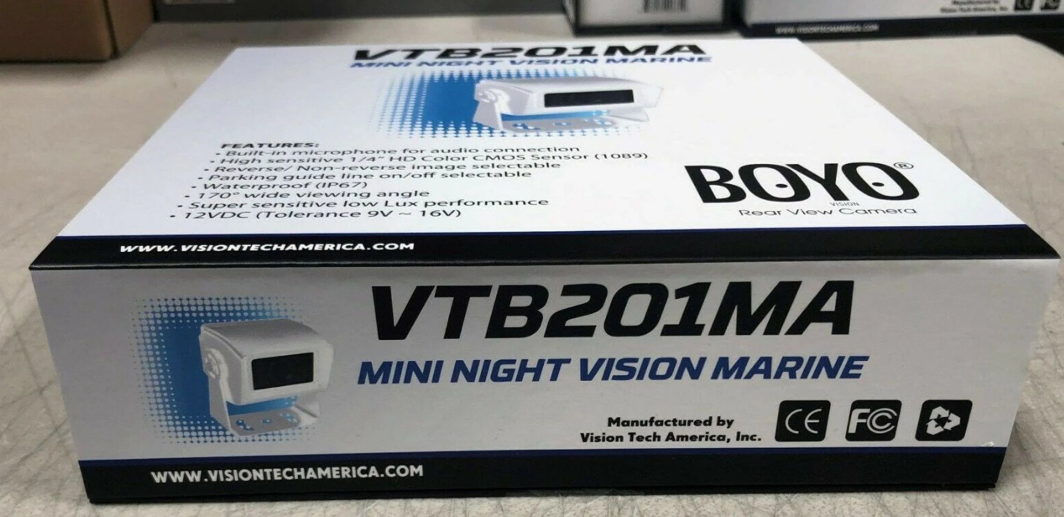 Boyo & Vision Tech HD Backup Camera with Night Vision & Microphone Marine Universal Mount