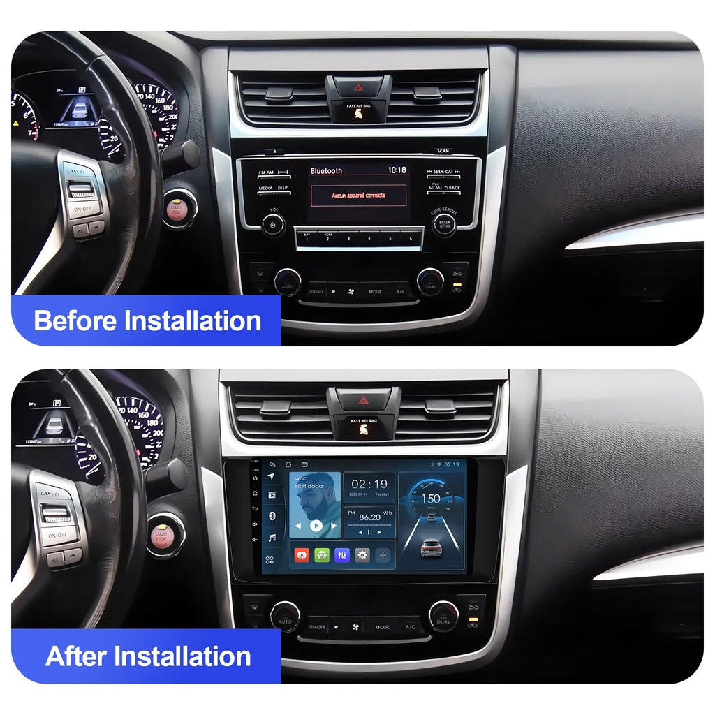 9 inches Android 12 Double Din Car Stereo for Nissan Altima 2014-2018 IPS Touchscreen Screen Car Radio with Carplay & Android Auto Support Backup Camera GPS FM Navi BT 8 core(4+32G)