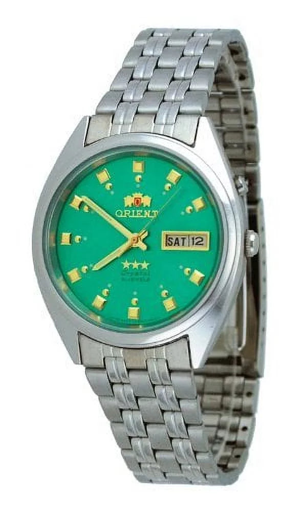 Orient Men's FEM0401NN Tri Star Green Dial Standard Self Winding Automatic Watch