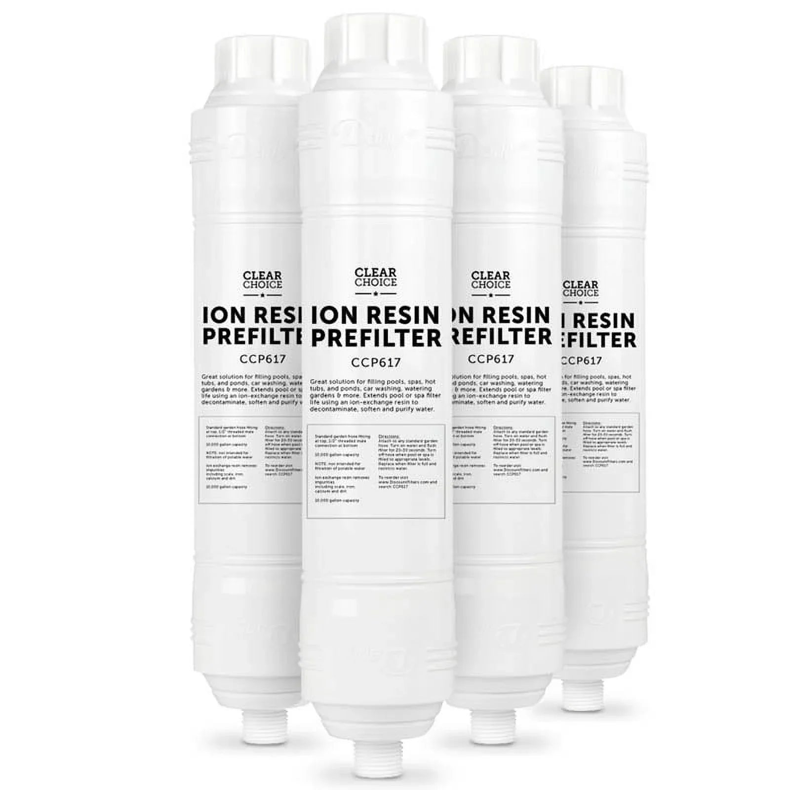 Clear Choice Pool Spa Filter Replacement 2-3/4" Dia x 12-1/4" Long for Resin Prefilter for Pure Start Spa Fill Cartridge System Replaces Darlly RP1000, Guardian PRER8000, [4-Pack]