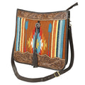 OH OHLAY OHA115 HOBO Hand Tooled Upcycled Wool Genuine Leather women bag western handbag purse