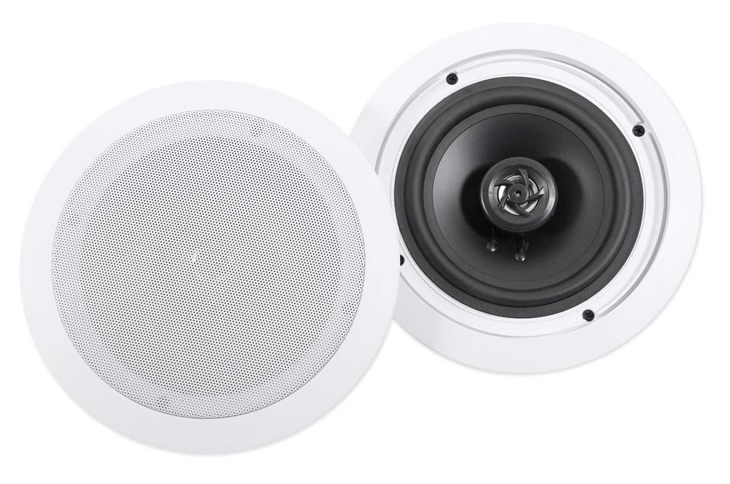 Rockville LED Tube Amp/Home Theater Receiver+(8) 6.5" White Ceiling Speakers