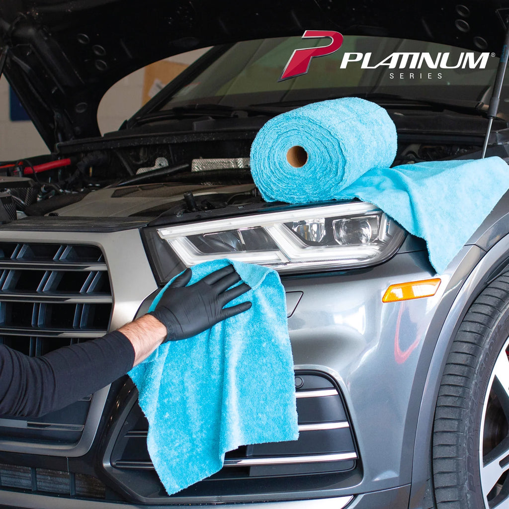 Platinum Series XL Multi-Purpose Microfiber Cleaning, Detailing Towels, 50 Count Roll