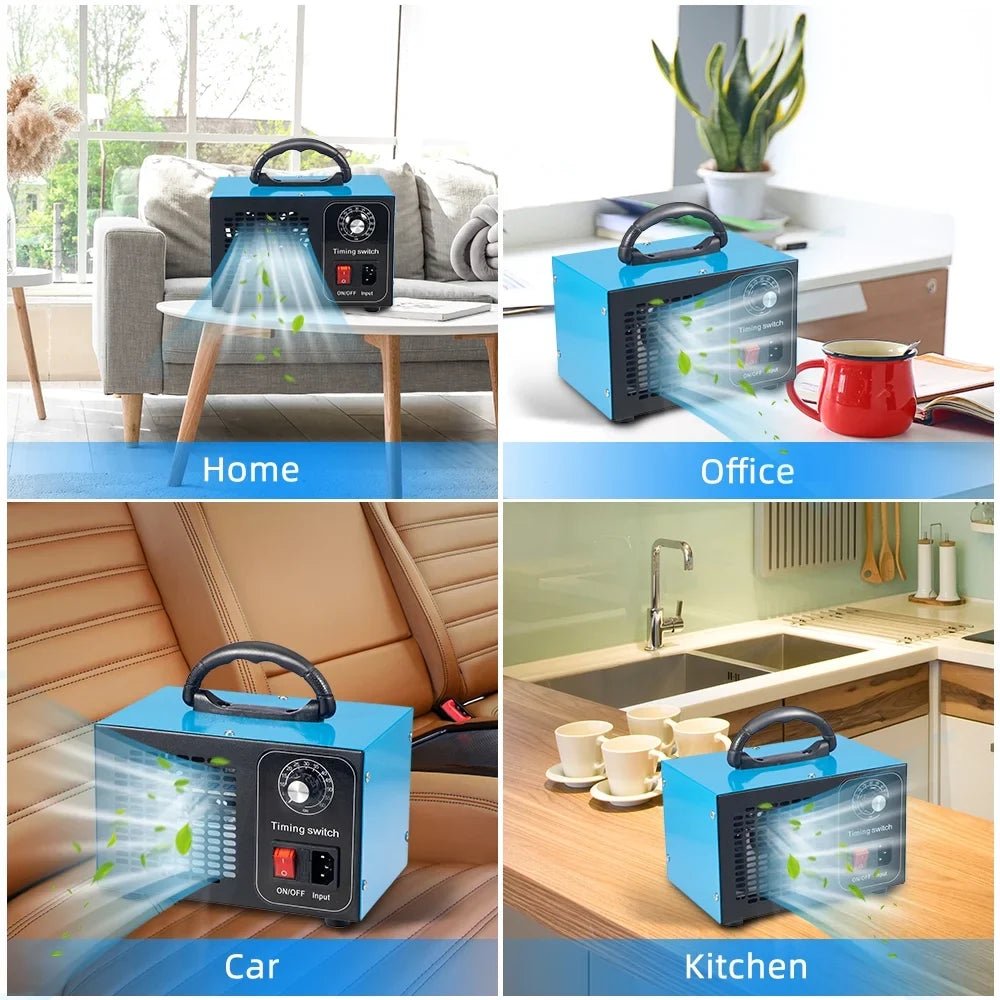 Kydely Room Ozone Machine Glossy Steel Finish 41dB - Eliminate Smoke, Dust & Pollutants with Powerful Ozone