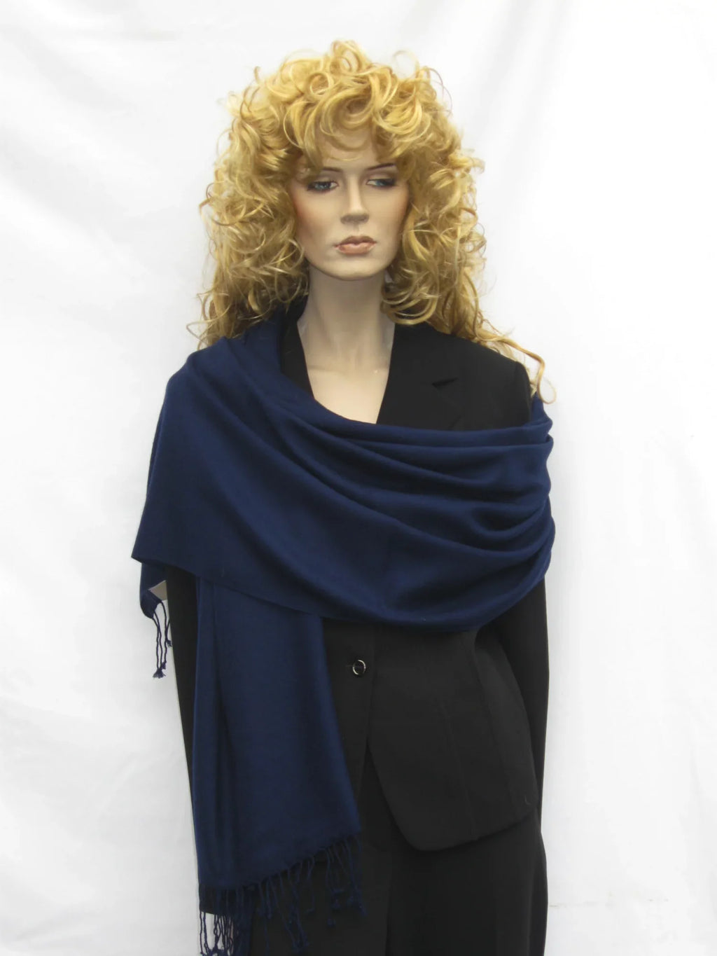 Scarf/Scarves/Shawl/Shawls/Stole/Wrap/Pashmina Scarf/Pashmina Shawl/Cashmere/Cashmere Scarf/Wool/Silk (Inky Navy)
