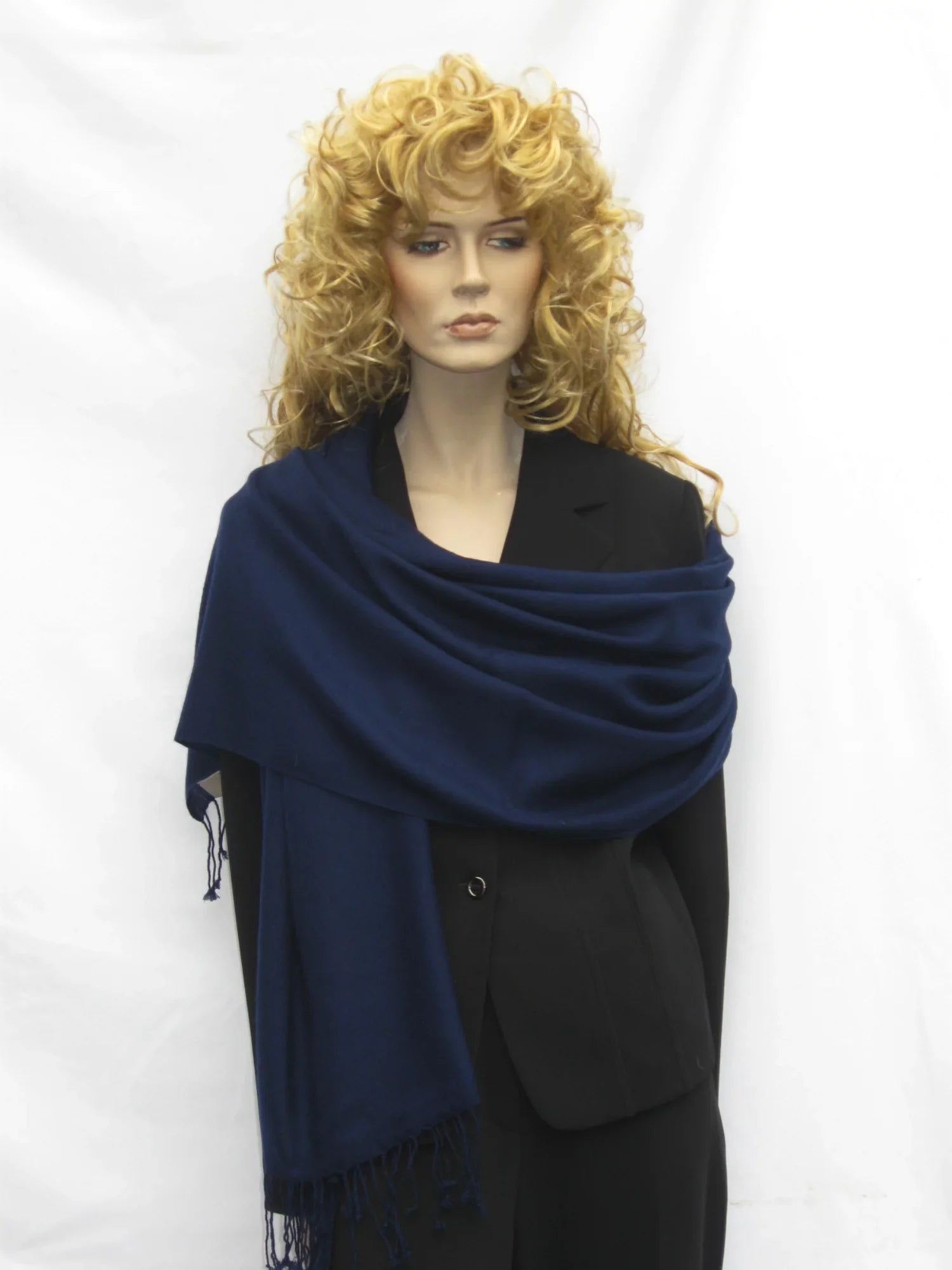Scarf/Scarves/Shawl/Shawls/Stole/Wrap/Pashmina Scarf/Pashmina Shawl/Cashmere/Cashmere Scarf/Wool/Silk (Inky Navy)