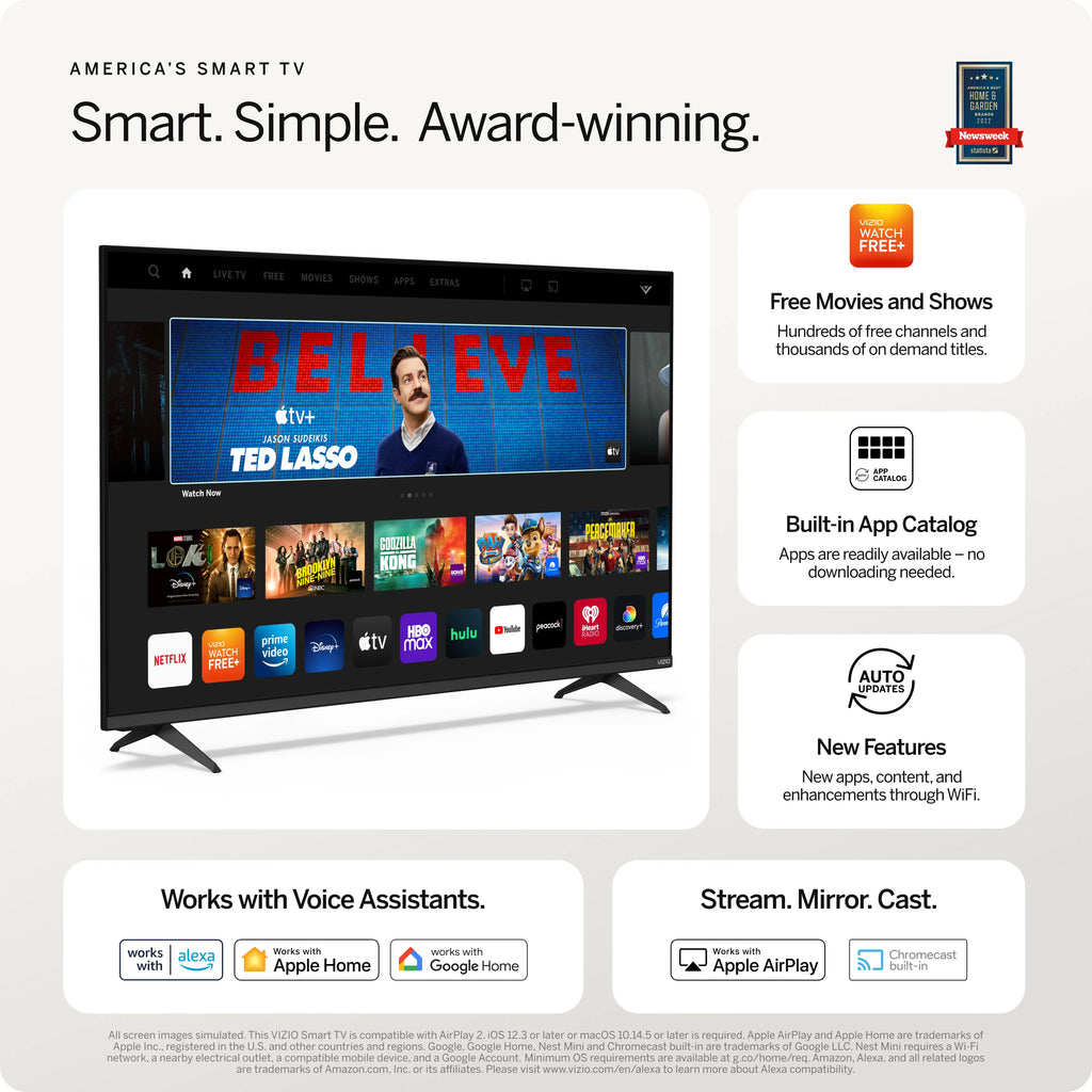 Restored VIZIO 40" Class D-Series FHD LED Smart TV NEW 2023 (Online Only) D40fM-K09 (Refurbished)