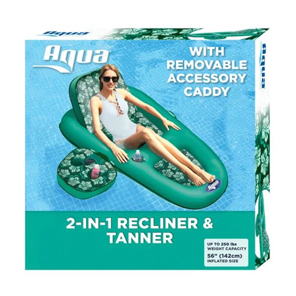 Aqua Leisure Campania 2in1 Lounger, Floral & Zero Gravity Pool Float