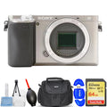 Sony Alpha a6400 Mirrorless Digital Camera (Body Only Silver) - 7PC Accessory Kit