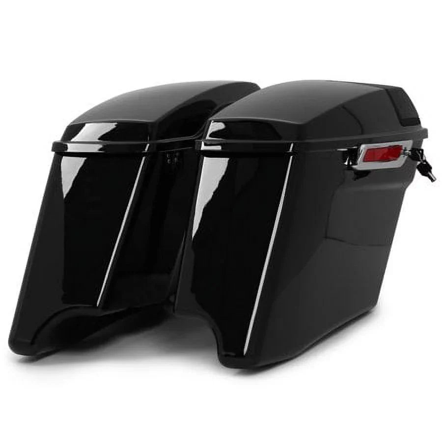 Kojem 5" CVO Hard Saddlebags w/Speaker Grills for Harley Touring Glide 14 15 16 17 18 19 20 21 22 23 with Audio Wrap