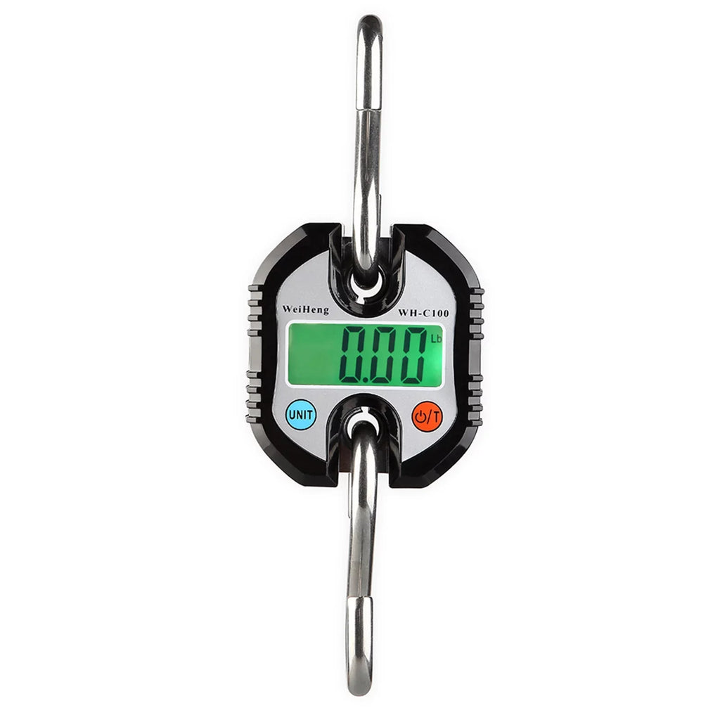WeiHeng Portable Digital Luggage Scale Fish Scale with Tracking and Tare Function 150kg Double- Scale Digital Hanging Scale
