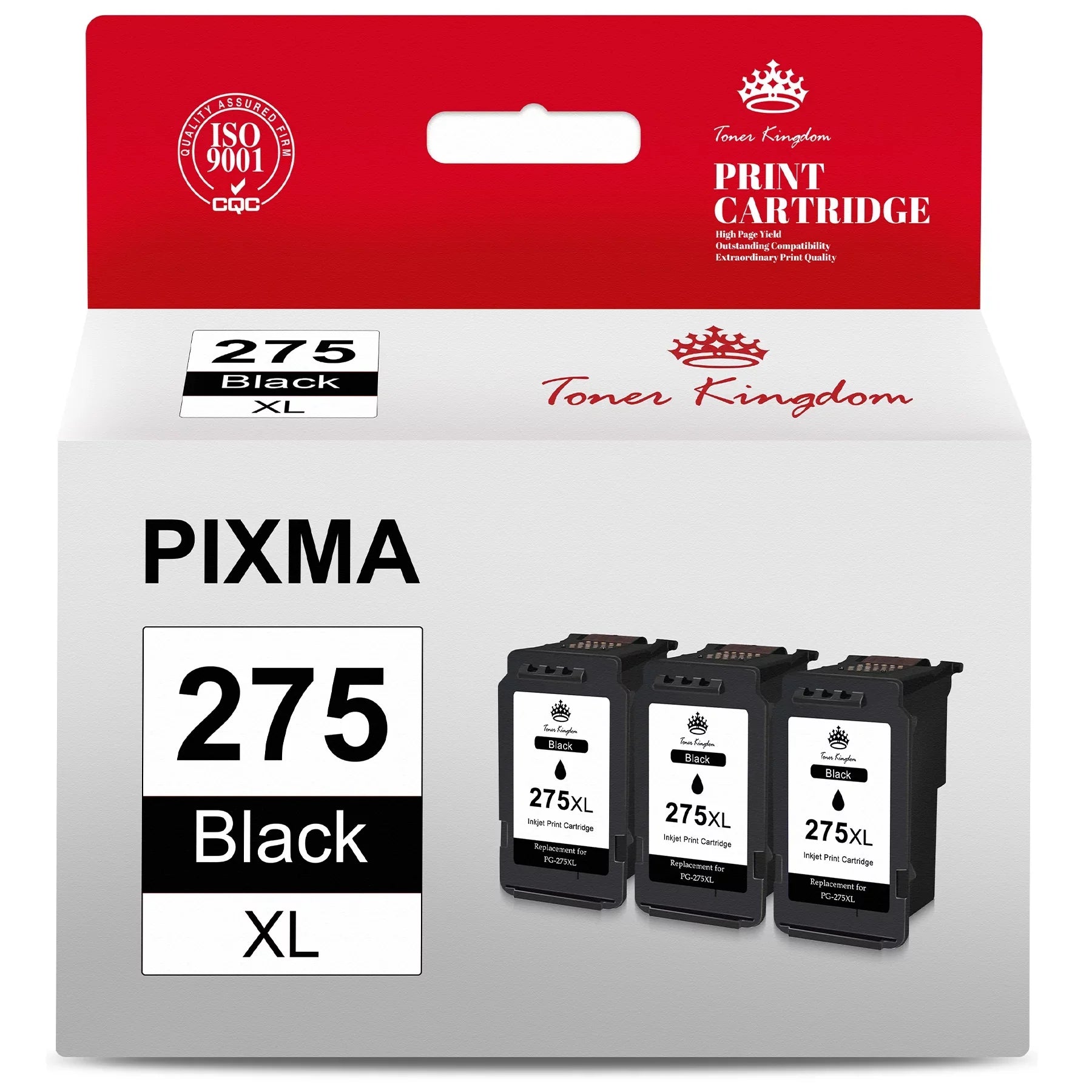 PG-275 XL Black Ink Cartridge Suitable for PIXMA TS3520 TS3522 TR4720 TR4722 Printers, Replacement 275XL High Yield Black Ink Cartridge for Printer