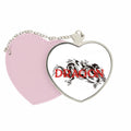 Myth Animal Dragon East West Mirror Travel Purse Makeup Heart Pink