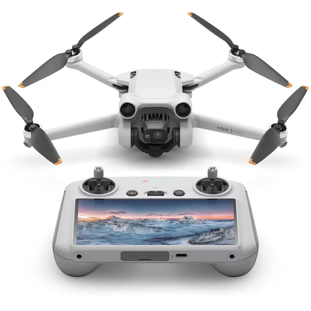 DJI Mini 3 Pro Camera Drone Quadcopter + RC Smart Remote Control (With Screen), 4K/60fps Video, 48MP Photo, 34min Flight Time, 3 Directional Obstacle Sensing Bundle w/ Deco Gear Backpack &Accessories