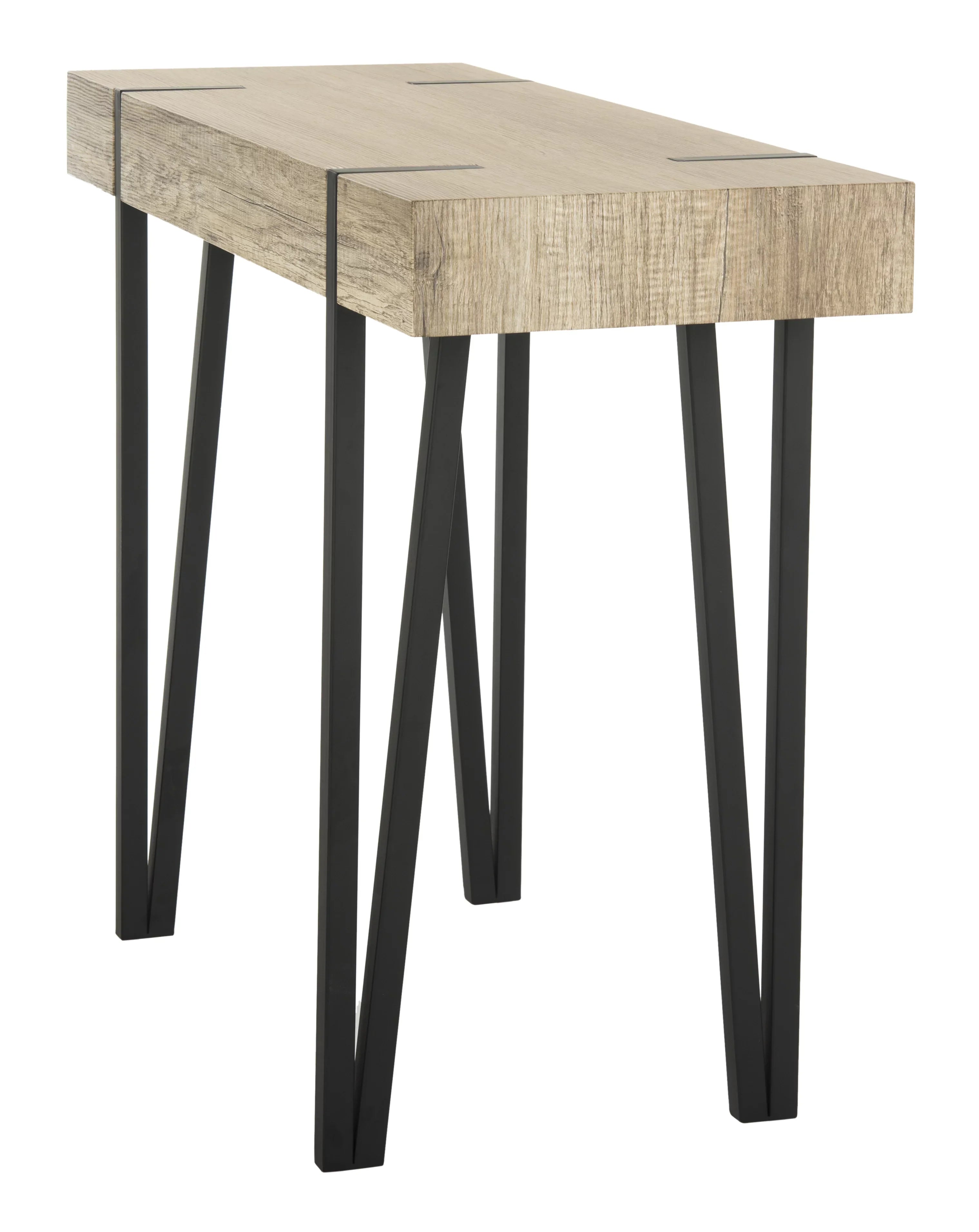 SAFAVIEH Alyssa Rectangular Mid-Century Wood Top Console Table, Brown