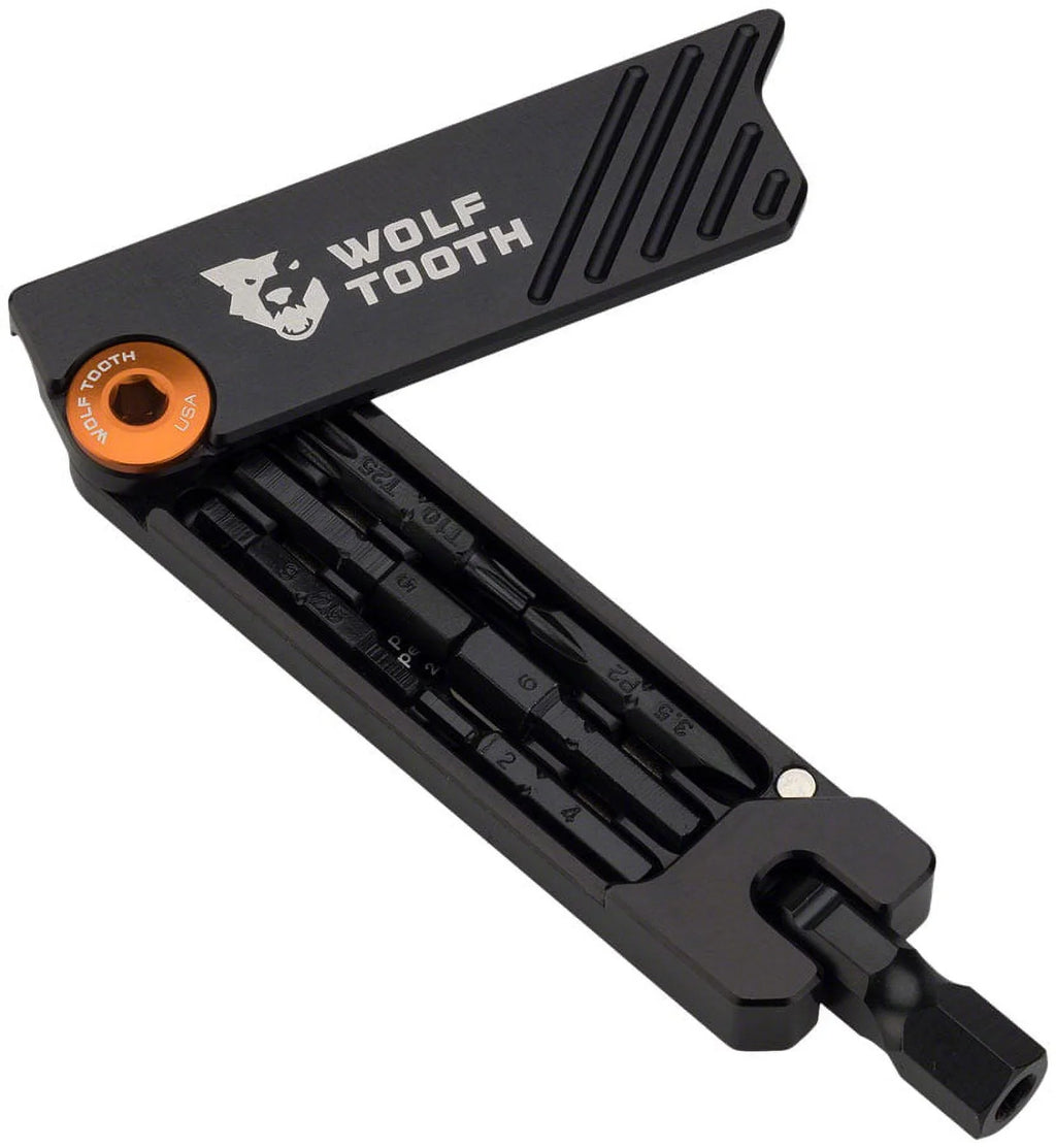 Wolf Tooth 6-Bit Hex Wrench - Multi-Tool, Orange ED-Coated Impervious