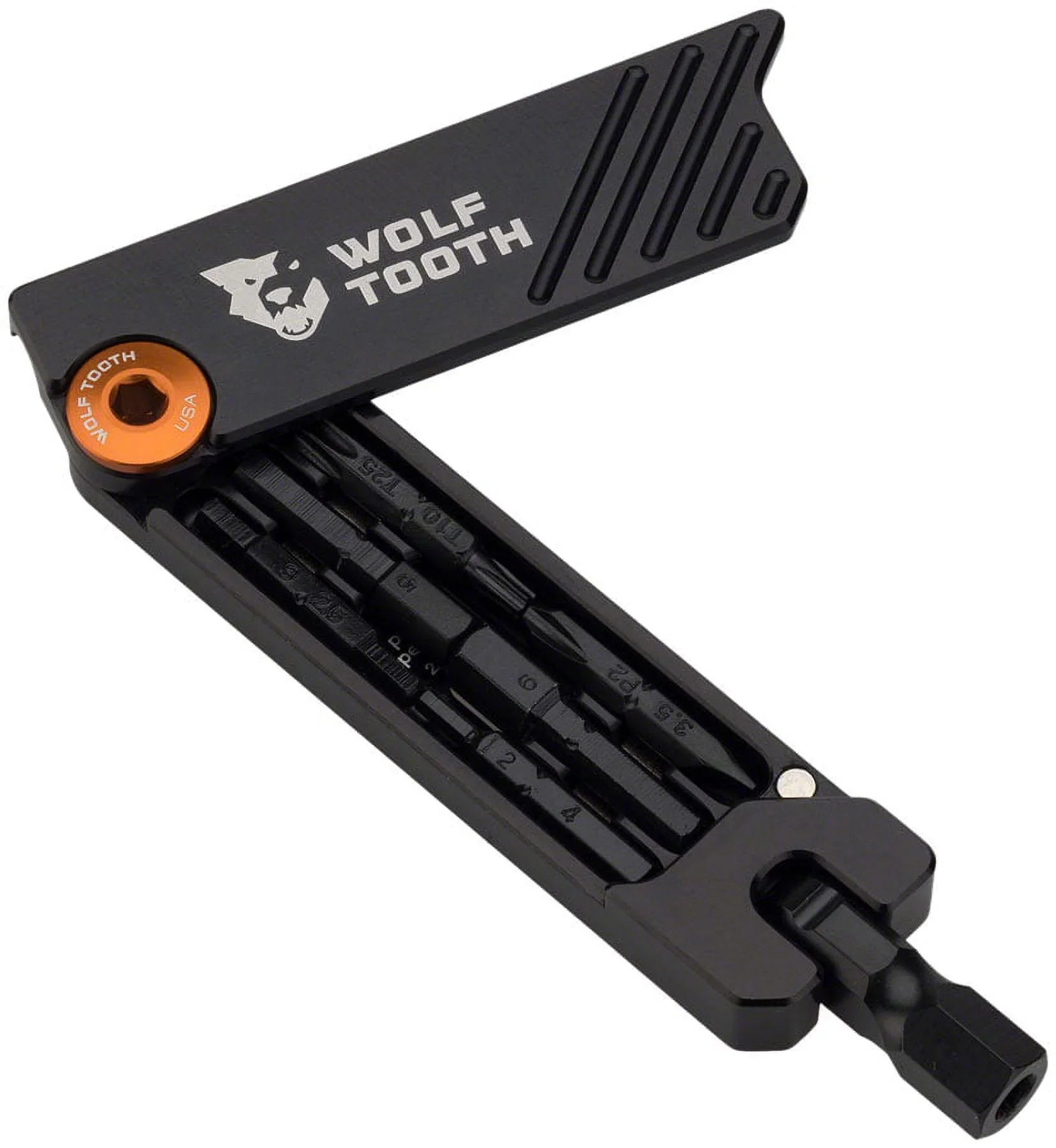 Wolf Tooth 6-Bit Hex Wrench - Multi-Tool, Orange ED-Coated Impervious