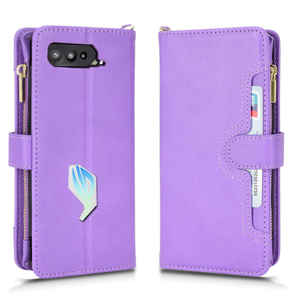 Case for Asus ROG Phone 5 Magnetic PU Leather Flip Leather Shield Zipper Wallet Card Holder