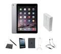 Restored Apple iPad Air 2 A1566 (WiFi) 16GB Space Gray Bundle w/ Case, Box, Bluetooth Headset, Tempered Glass, Stylus, Charger (Refurbished)