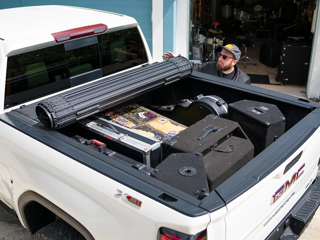 BAK by RealTruck Revolver X4s Hard Rolling Truck Bed Tonneau Wrap | 80131 | Matching with 2019 - 2023 Chevy/GMC Silverado/Sierra, works w/ MultiPro/Flex tailgate 6' 7" Bed (79.4")
