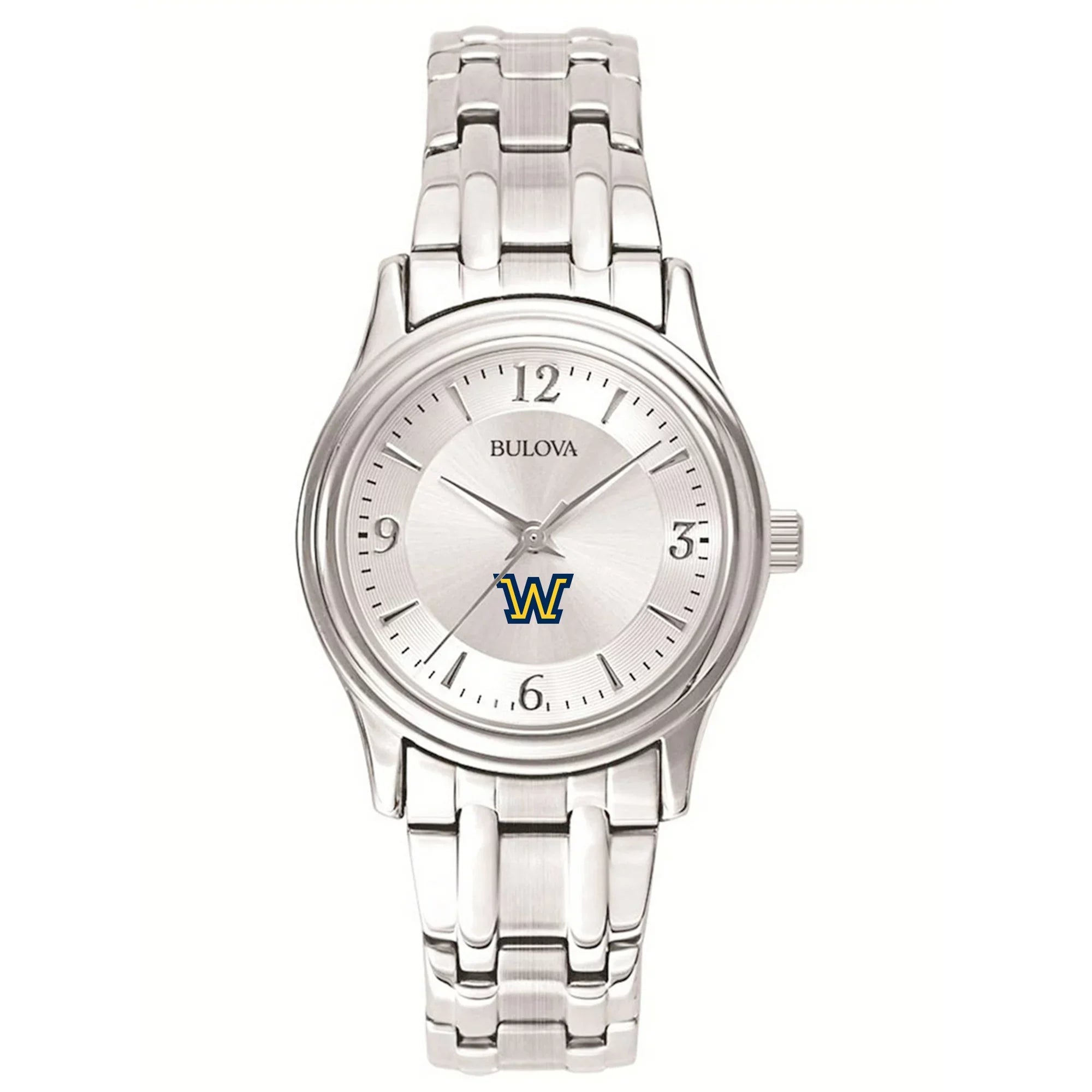 Women's Bulova Silver Wilkes Colonels Silver-Tone Dial Stainless Steel Quartz Watch