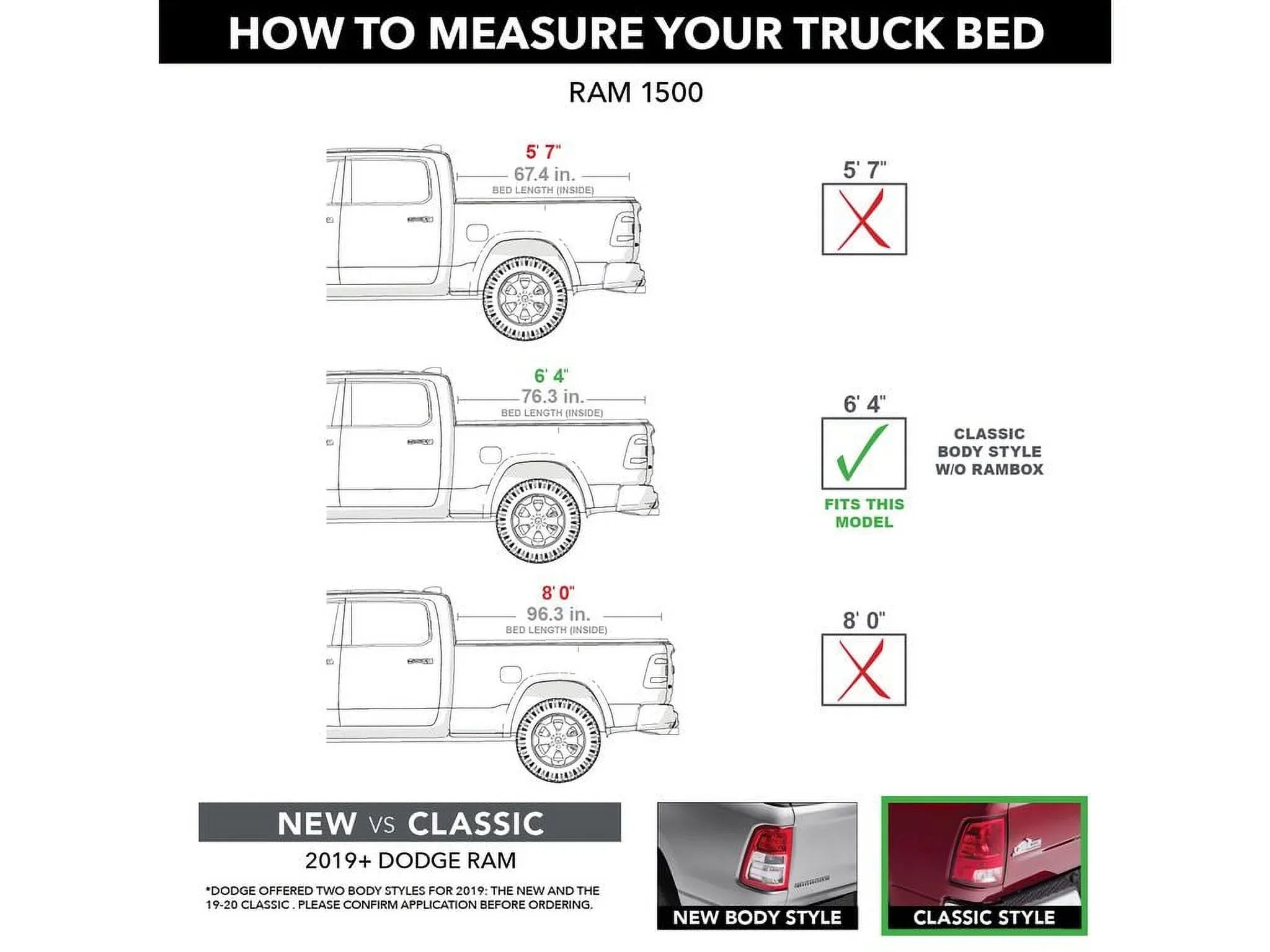 BAK by RealTruck BAKFlip G2 Hard Folding Truck Bed Tonneau Protection | 226203 | Fitting with 2002 - 2018, 2019 - 21 Classic Dodge Ram 1500, 2003-21 2500/3500 6' 4" Bed (78")