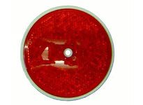 Cortina 13-099-32 3-3/8" Dia. Reflector - Center Hole Mount - Red (260 Pack)