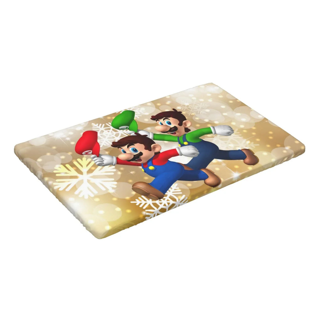 Bros Luigi's Mansion Mario Elastic Edged Table Coating Reusable Fitted Rectangle Tablecloth For Dining Kitchen Party 2.5X4ft
