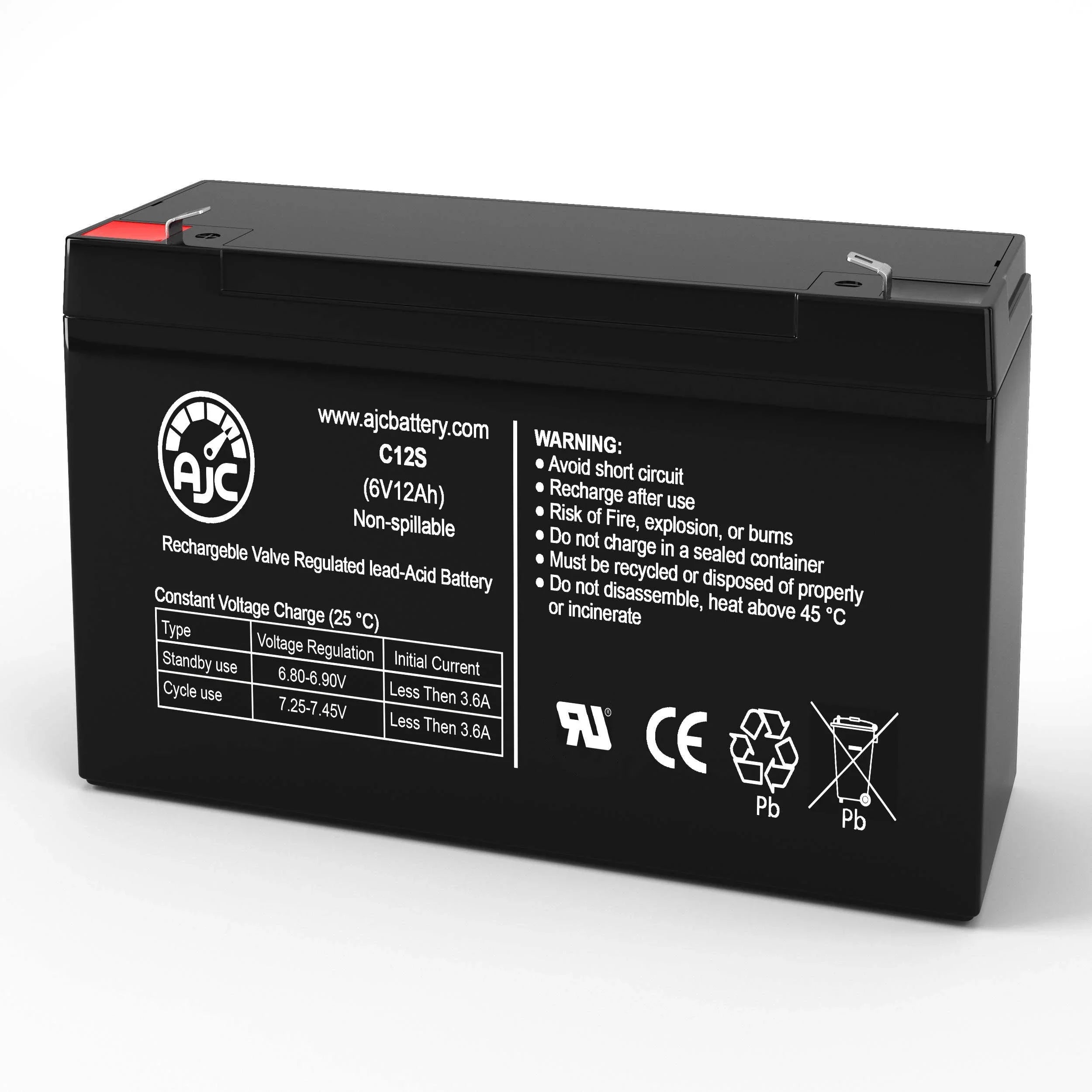 Sonnenschein M300 6V 12Ah Emergency Light Battery - This Is an AJC Brand Replacement