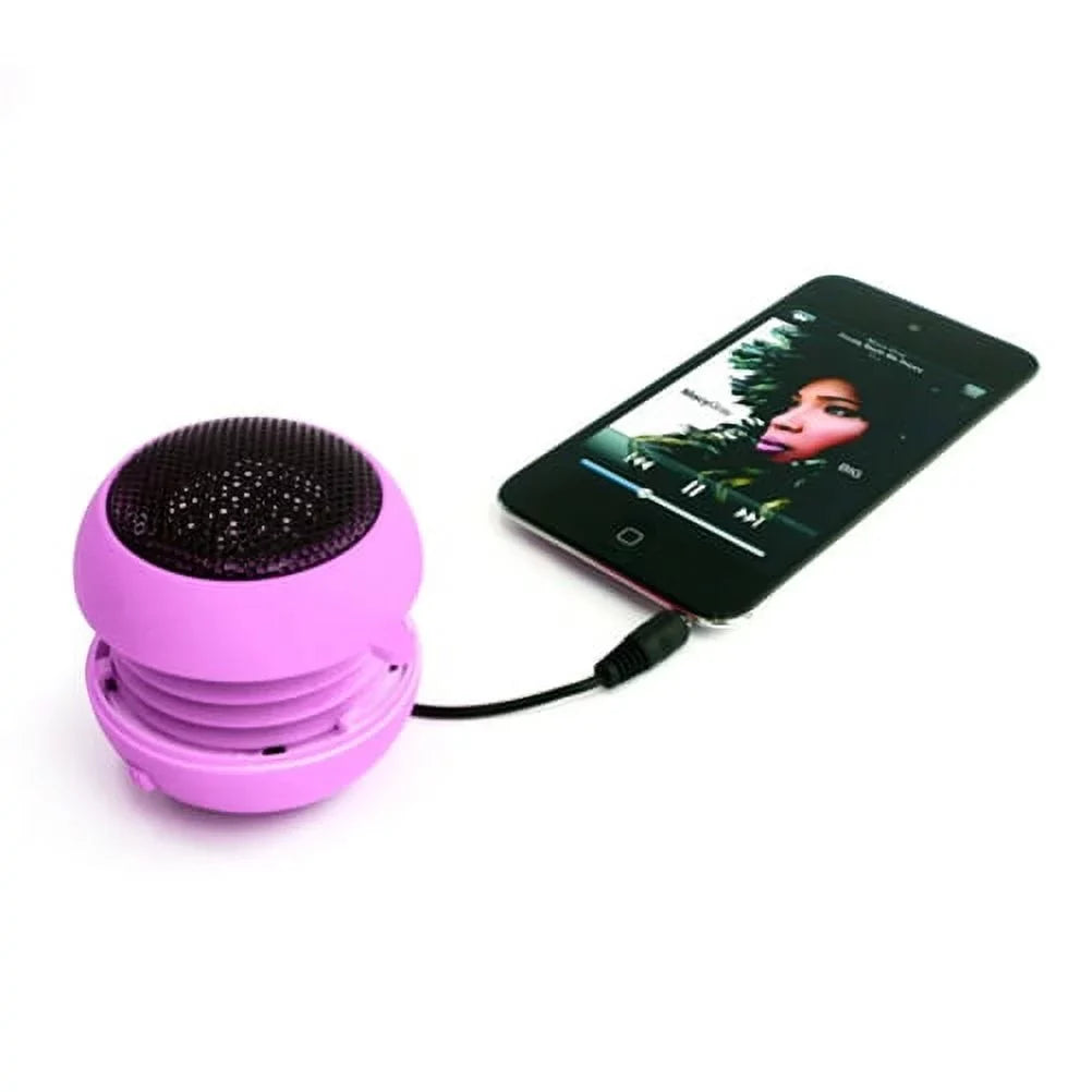 Wired Portable Loud Speaker Pink Multimedia Audio System Rechargeable Matching With Alcatel Onyx - LG V50 ThinQ 5G, G8 ThinQ - Motorola Moto G7 Power Play - Nokia 3.1 Plus