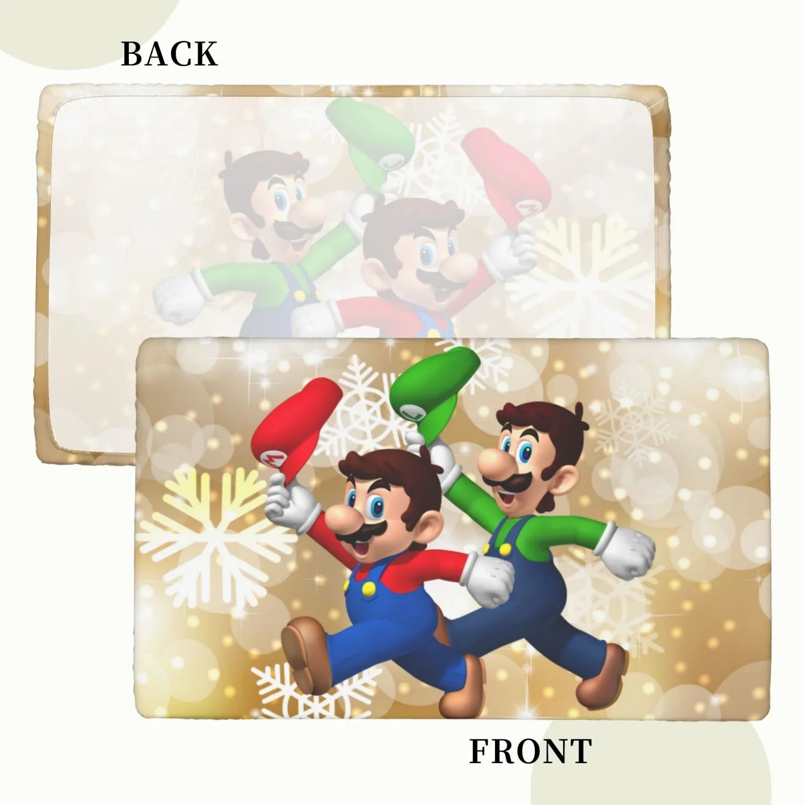 Bros Luigi's Mansion Mario Elastic Edged Table Coating Reusable Fitted Rectangle Tablecloth For Dining Kitchen Party 2.5X4ft