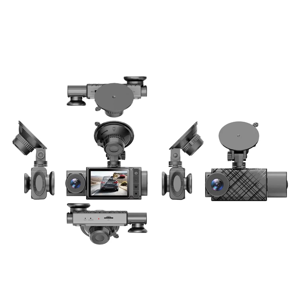 Andoer Dash Camera,Mirror Car Video 3 Cameras Car Rearview Mirror Car Camera Auto Rearview Mirror Car Safety 2in Clear Car Clear Car Rearview Dash Cam Camera Cars Car Qisuo VideoDash Wenzi Buzhi