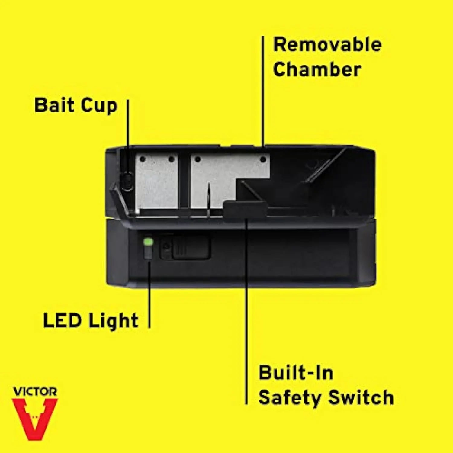 Victor M250S No Touch, No See Upgraded Indoor Electronic Mouse Trap - 1 Trap,Black