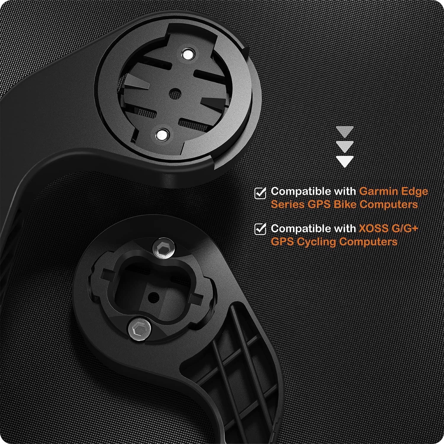 Flush Out Front Mount and Quarter-Turn to Friction Flange Mount Adapter Fitting with Garmin Edge GPS Bike