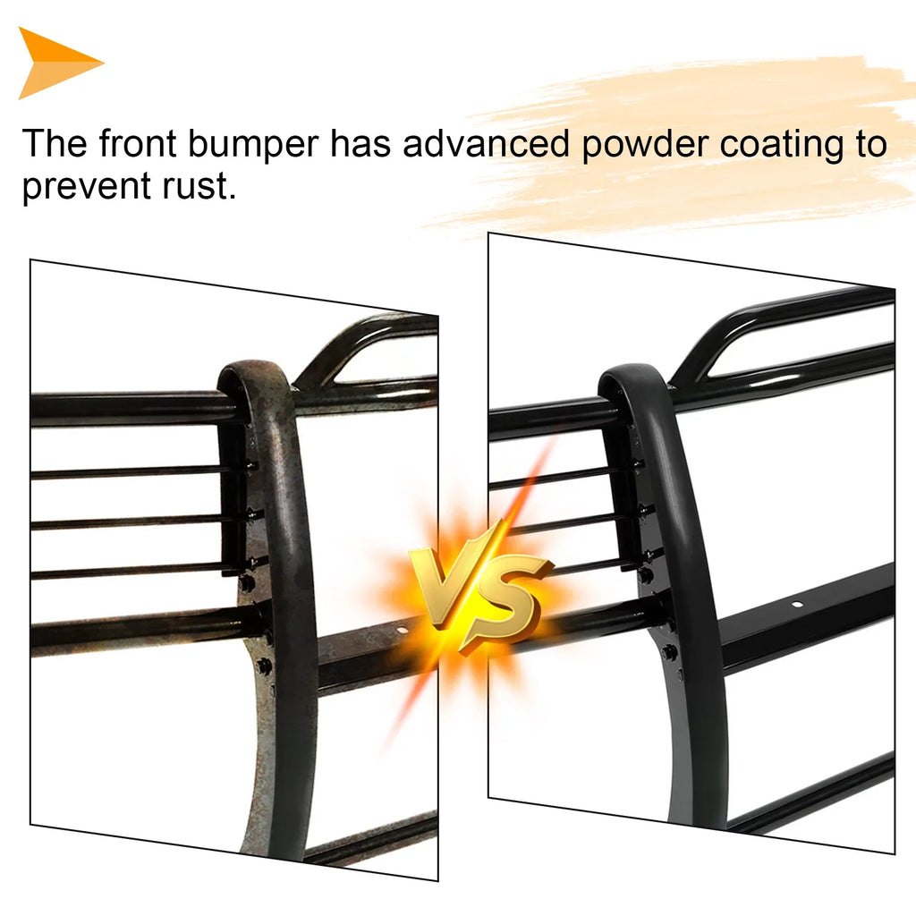 HECASA Front Grille Brush Guard Grill for Ford Ranger Mazda B4000 Pickup Truck 2001 02 03 04 05 06 07 08 09 10 11 2012 Powder Coated Black Steel