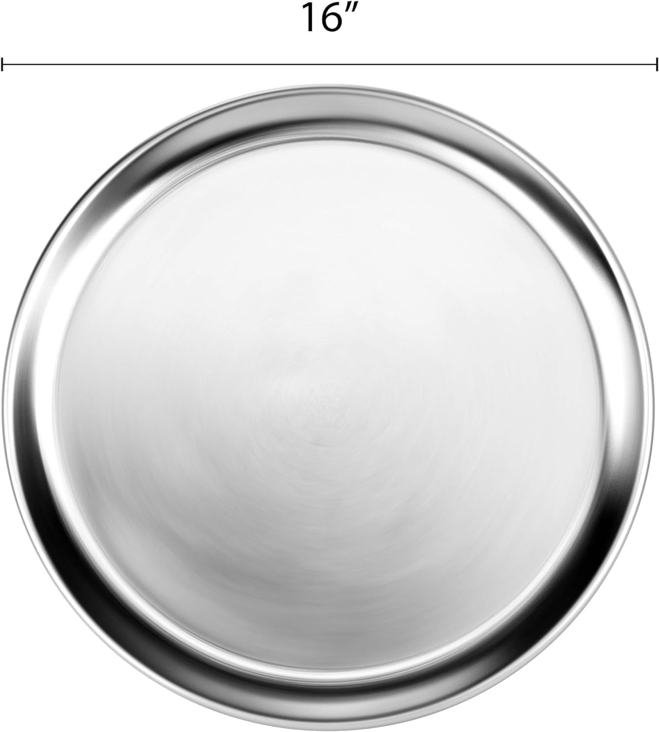 TrueCraftware- Set of 3 Aluminum 16” Pizza Tray Pan Wide Rim- Bakeware Round Pizza Pan Pizza Tray Baking Tray Round Baking Tray for Home Kitchen Pizzeria & Restaurants