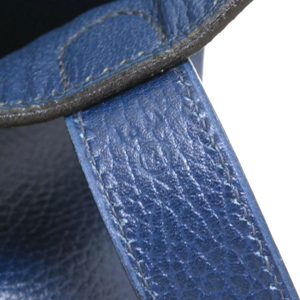 Pre-Owned Hermes Drag Voyage 48 Ardennes Blue Roy Rouge Vif Bicolor 〇Z Engraved Boston Bag Red (Fair)