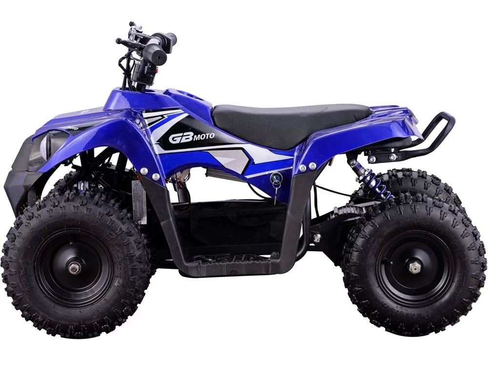 MotoTec Monster 36V 500W Kids Battery Powered ATV Four Wheeler Blue