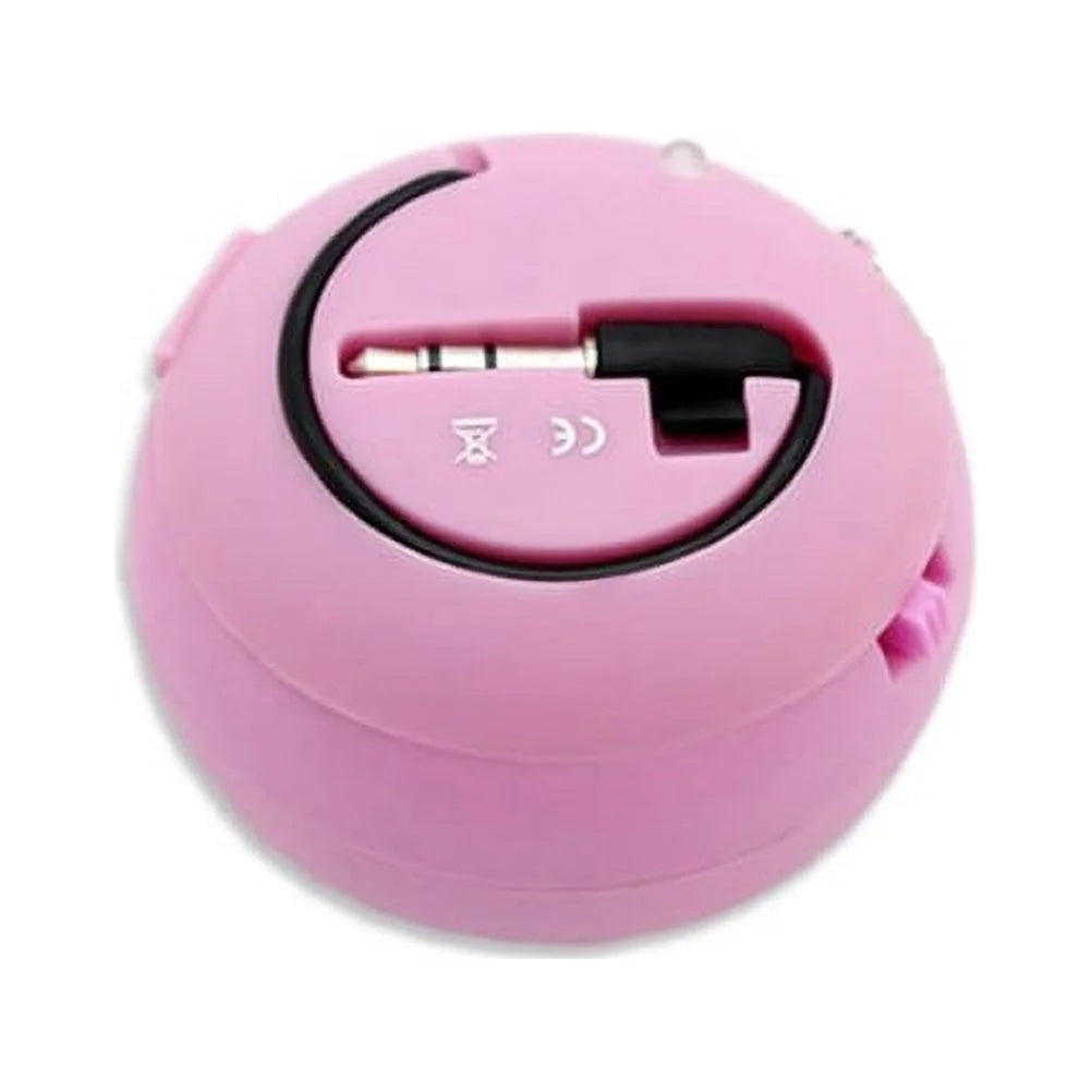 Wired Portable Loud Speaker Pink Multimedia Audio System Rechargeable Matching With Alcatel Onyx - LG V50 ThinQ 5G, G8 ThinQ - Motorola Moto G7 Power Play - Nokia 3.1 Plus