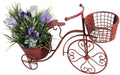 Tricycle Plant Stand Bicycle Planter, Iron Plant Stand Flower Pot Cart Holder Indoor Outdoor Home Garden Patio Decor, 27.5" x 9.8" x 18.5"