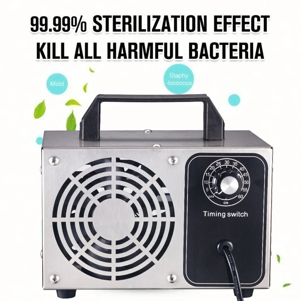 Kydely Room Ozone Machine Glossy Steel Finish 41dB - Eliminate Smoke, Dust & Pollutants with Powerful Ozone