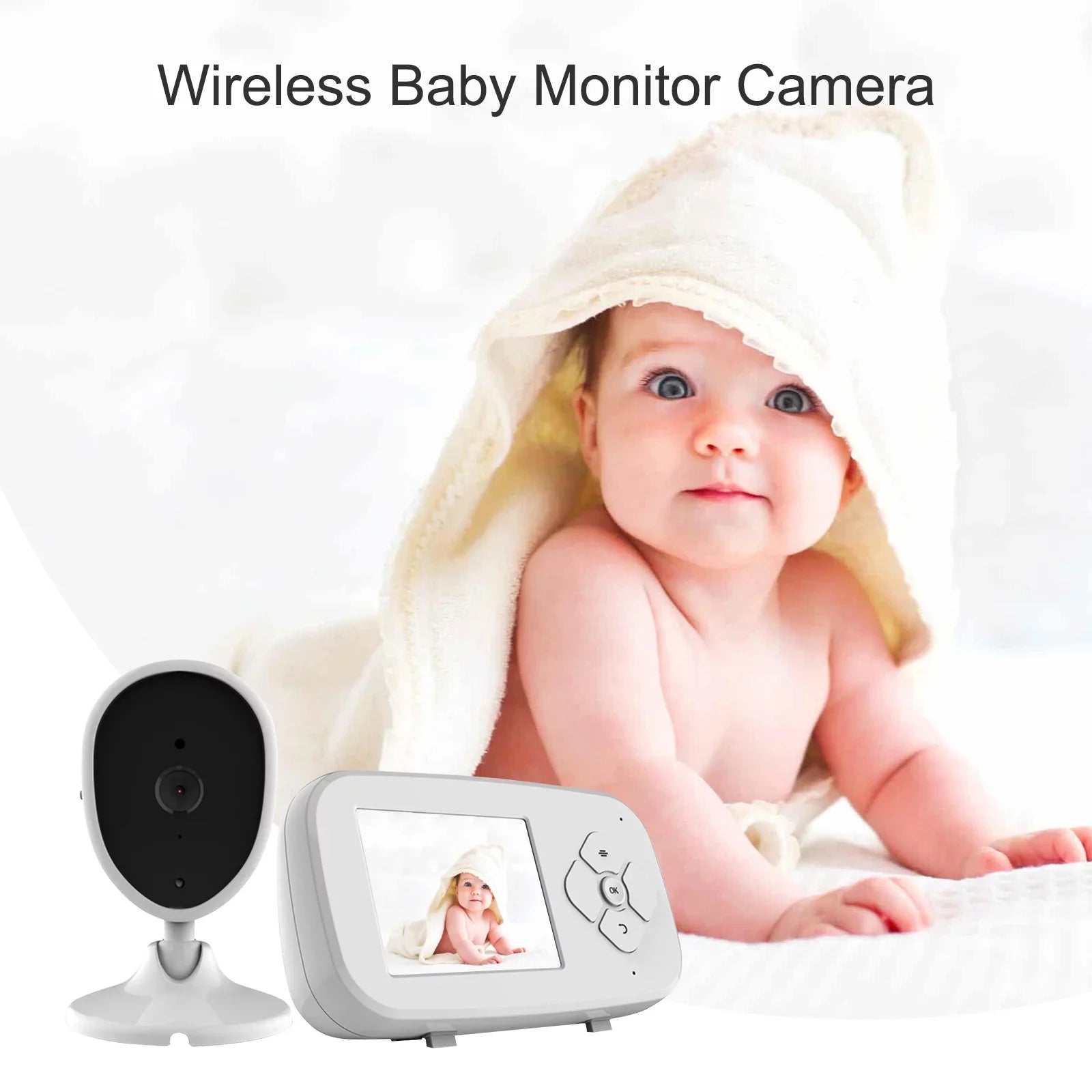 Arealer Wireless Monitor Video Monitor for Monitor with 2.8 Inch TFT LCD Screen Room Detection IR Functions Built-in Lullabies