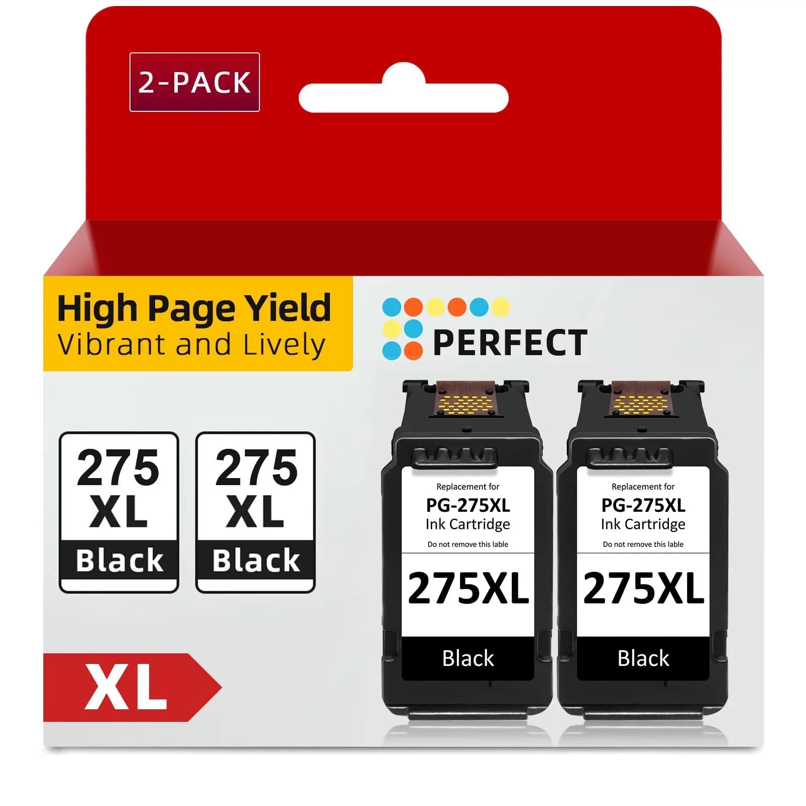 PG-275XL Black Ink Cartridge for Canon PG-275 Ink Fit for PIXMA TR4720 TS3520 TS3522 TS3500 TR4700 TR4722 Printers (2 Blacks, 2-Pack)