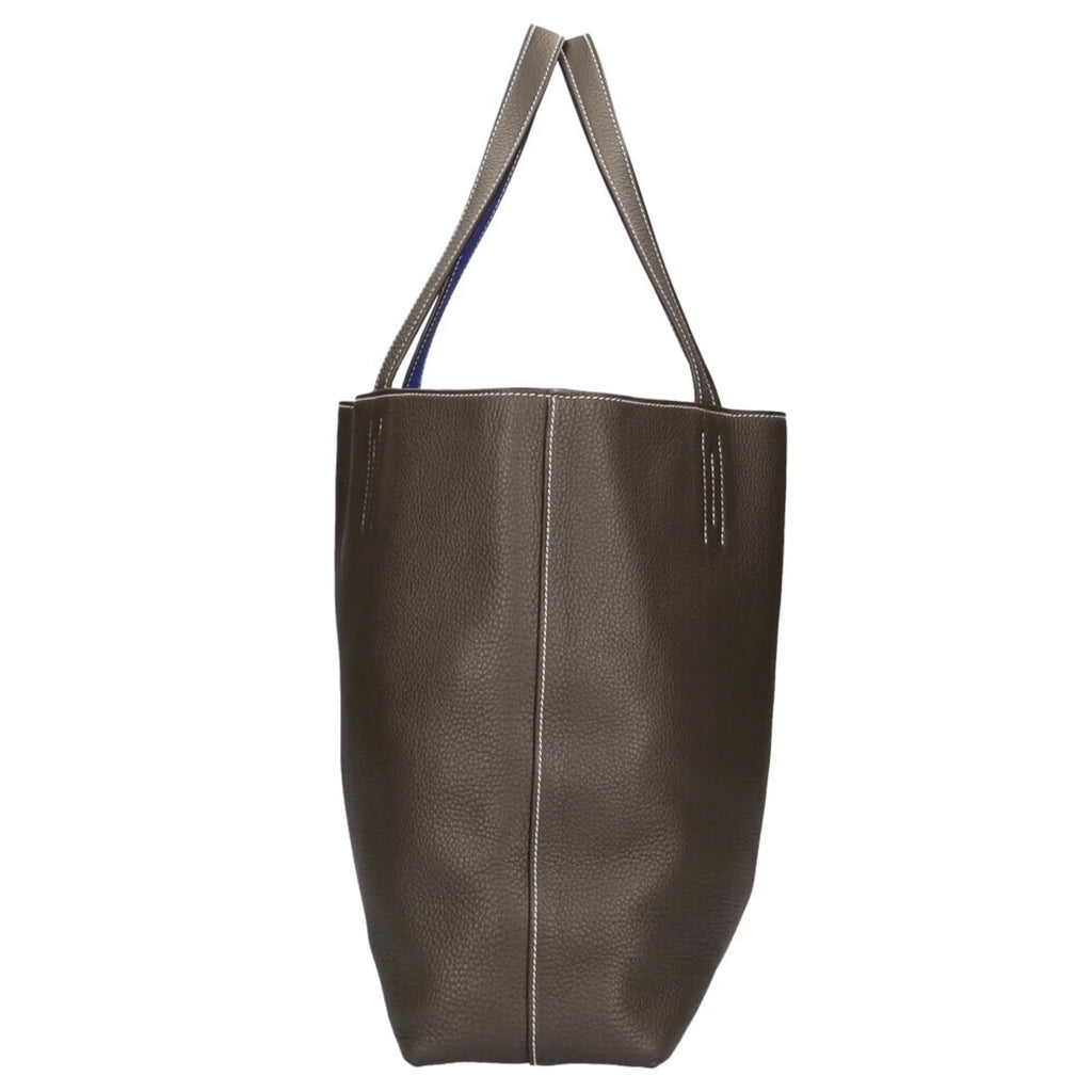 Pre-Owned Hermes HERMES Double Sense Tote Bag Taurillon Clemence Etain Women's (Good)
