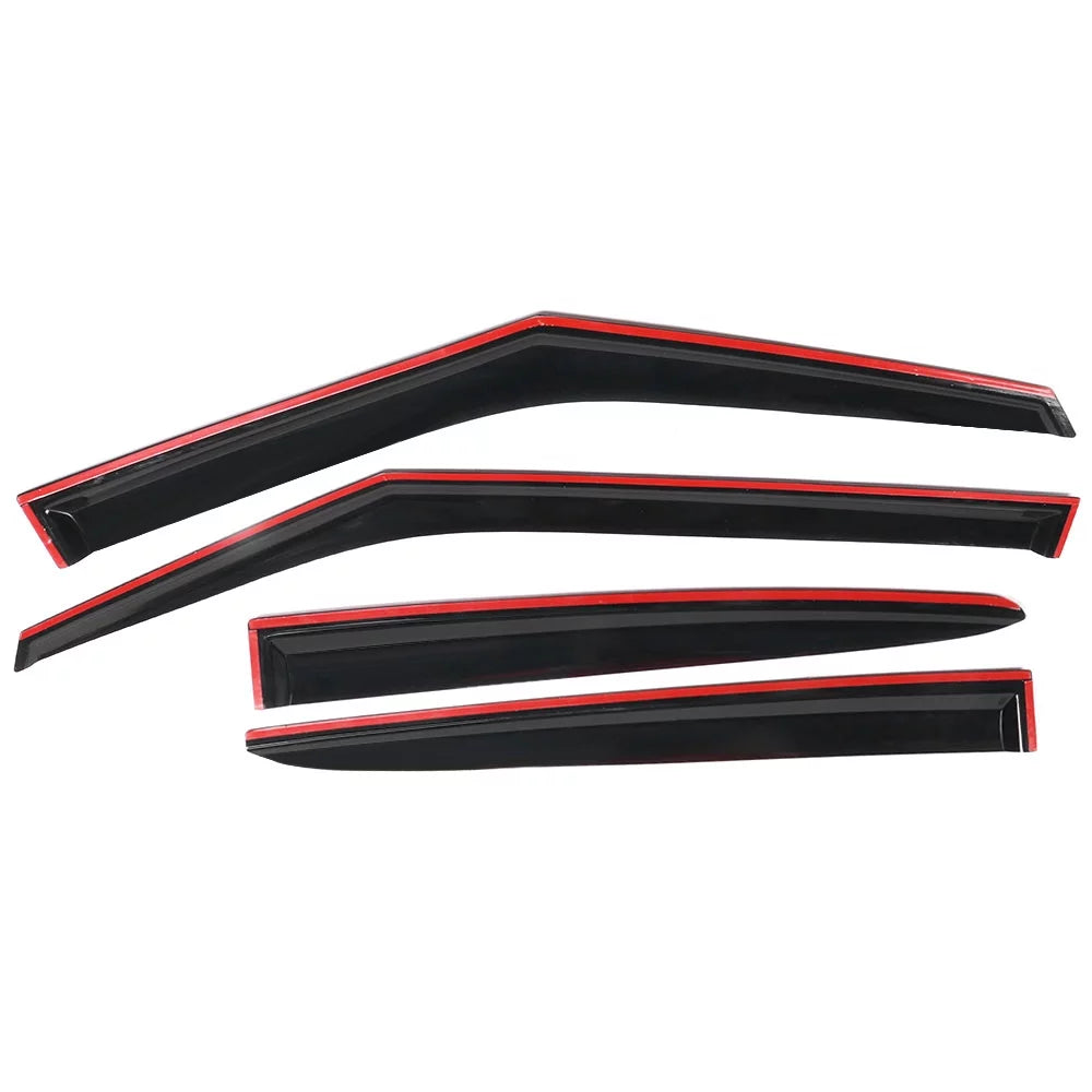 Ikon Motorsports Suitable with 2011-2018 Hyundai Veloster Window Vent Visor Deflector Rain Guard 4Pc Set Outside Mount 2011 2012 2013 2014 2015 2016 2017 2018