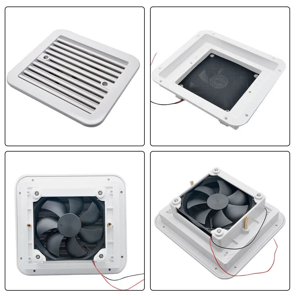 Caravan Roof Vent Coating Opens For Easy Cleaning, Aerodynamic Design, Easily Mounts to RV With Included Hardware - (White)