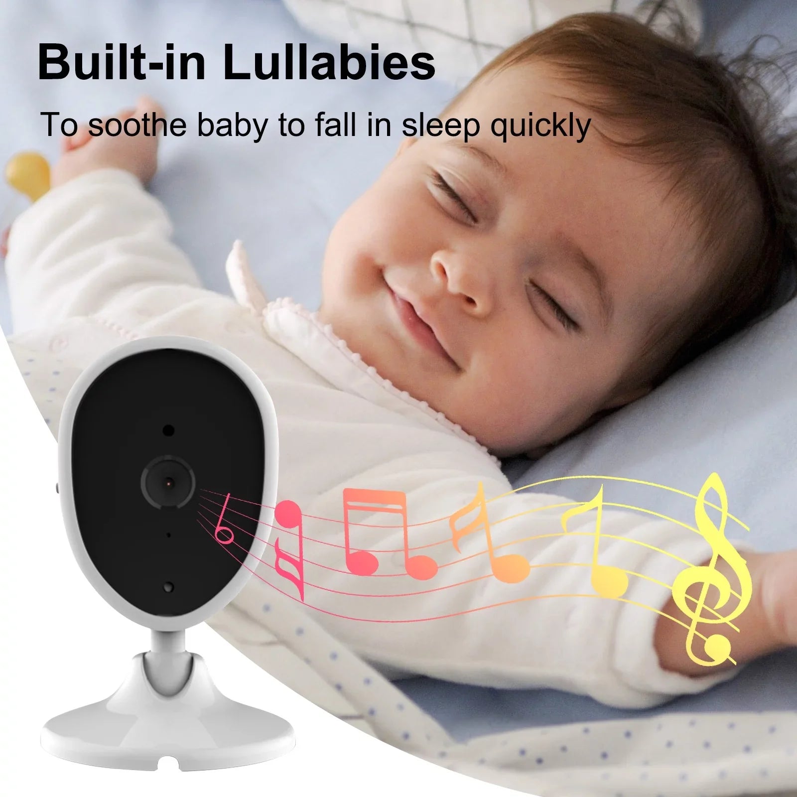 Arealer Wireless Monitor Video Monitor for Monitor with 2.8 Inch TFT LCD Screen Room Detection IR Functions Built-in Lullabies