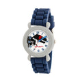 Red Balloon Boys' Grey Plastic Time Teacher Watch,Dark Blue Silicone Strap, WRB000114
