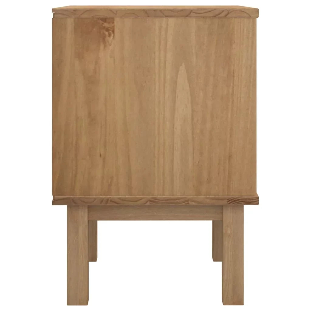 Htovila Bedside Cabinet OTTA 18.1"x15.6"x22.4" Solid Wood Pine